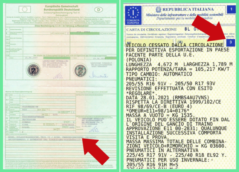 tłumaczenie dowodu rejestracyjnego z Włoch, tłumaczenie dowodu rejestracyjnego z Niemiec